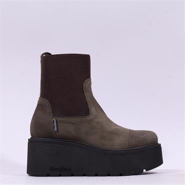 Marco Moreo Vale Stretch Toe Cap Boot - Olive Suede